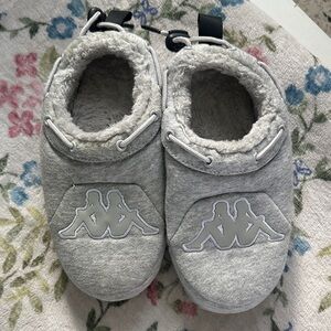 Kappa Gray Fleece-Lined Slippers